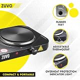 Zuvo 2000W Double Hot Plate – 2 Ring Portable Electric Hob with Thermostat view 4