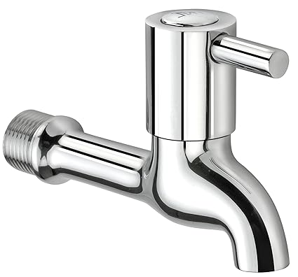 TNL Nova Long Body Quarter Turn C. P Fittings Brass Bib Cock (Chrome Finish)