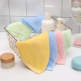 Friusate 6 Pcs Flannel Face Cloths Bamboo 25x25cm Reusable Baby Washcloths view 3