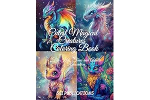 CUTEST MAGICAL CREATURES COLORING BOOK FOR KIDS, TEENS AND ADULTS RELAXATION, 50 PICTURES, NO REPEAT: Adorable Animal With Ma