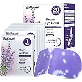 BeHoomi 20Packs Steam Eye Mask, Heated Eye Mask Warm Compress for Eyes, Disposable Self Heating Steam Mask for Home, Sleep, Spa, Travel Essentials & Relaxation Gifts, Valentine's Day Gifts (Lavender)