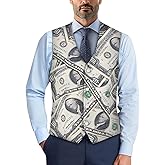 NRBEAWD Men's Casual Plus Size Vest Dress Vest for Men Wedding Woven Cloth Slim Fit Waistcoat Jacket Tank Top