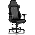 noblechairs Hero Gaming Chair/Office Chair with Lumbar Support, PU Faux Leather, Black