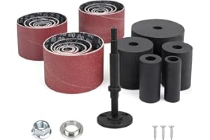 scottchen PRO 2" Drill Press Sanding Spindle Kit, Spindle Sander Drum Kit with Bottom Support Bracket