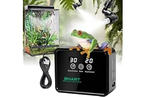 FMATOZ Reptile Humidifier Reptile Mister System with Timer & 360° Nozzles, Chameleons, Snakes, Frogs Misting for Terrarium, Auto Misting for Terrariums, Adjustable Nozzles & Quiet Operation