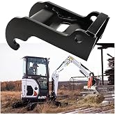 Jeonz X-Change Coupler Bracket for Bobcat Mini Excavator Attachments, Quick Attach Bucket Mount, Black Hardened Steel, Durable and Corrosion-Resistant, Fits Bobcat E-Series Models.