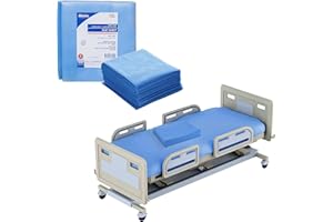 AMZ MEDICAL SUPPLY Dukal Disposable Flat Sheets 84" x 60". Pack of 5 Flat Bed Sheets for Hospitals, clinics, Ambulance Services. Non-sterile, Fluid Impervious. Soft & Durable.