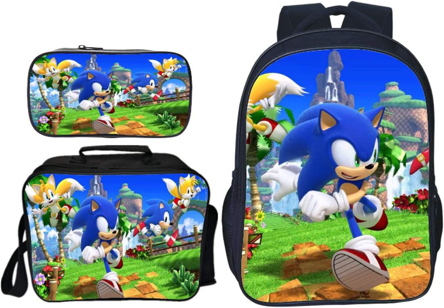 sonic bookbag and lunch box