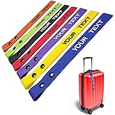 Personalized Luggage Tags, Customized Name ID Suitcase Tag Labels for Travel Suitcase, Personalized Embroidery Baggage Tags to Quickly Spot Suitcases,Travel Bag,Hiking Bag (Polyester)
