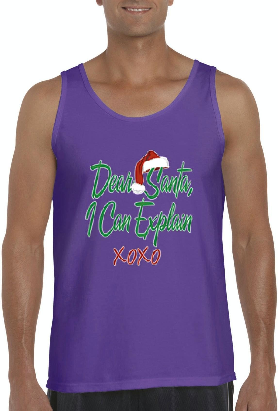 Ugo Dear Santa I Can Explain Humor Gift for Family Friend Christmas Party Men's Tank Top