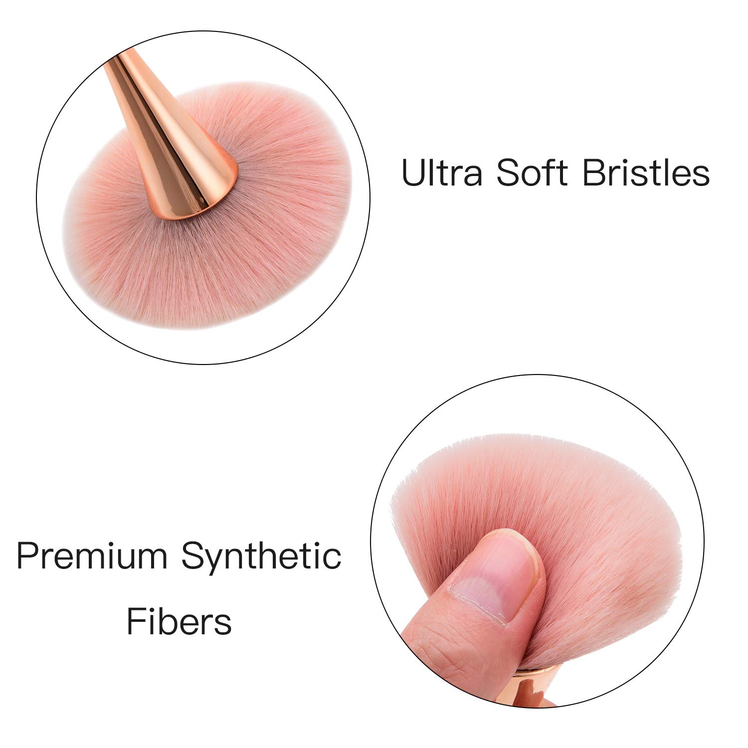 Super Large Mineral Powder Brush, Bronzer Kabuki Makeup Brush, Soft Fluffy Foundation Brush, Professional Powder Brush and Blush Brush for Daily Makeup (Grade color): Beauty
