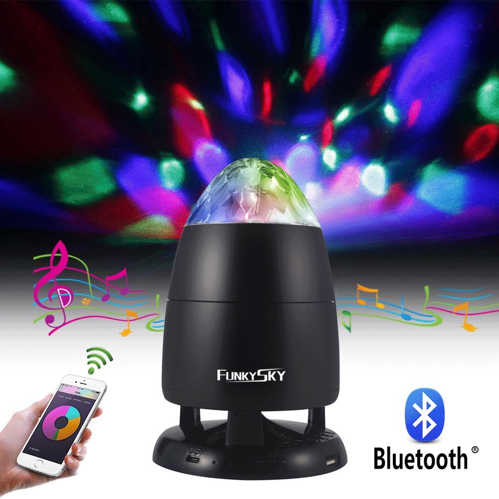 Disco Ball Bluetooth Speakers, Portable Wireless Speakers Party Strobe Lights Sound Activated, Rotating Music DJ Stage Lights Party Favors for Kids Gifts Birthday by funkysky