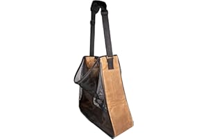Earth Biome Large Size Waxed Canvas and Mesh Foraging bag for Fruit Picking, Foraging and Farmers Market (Carob Color)