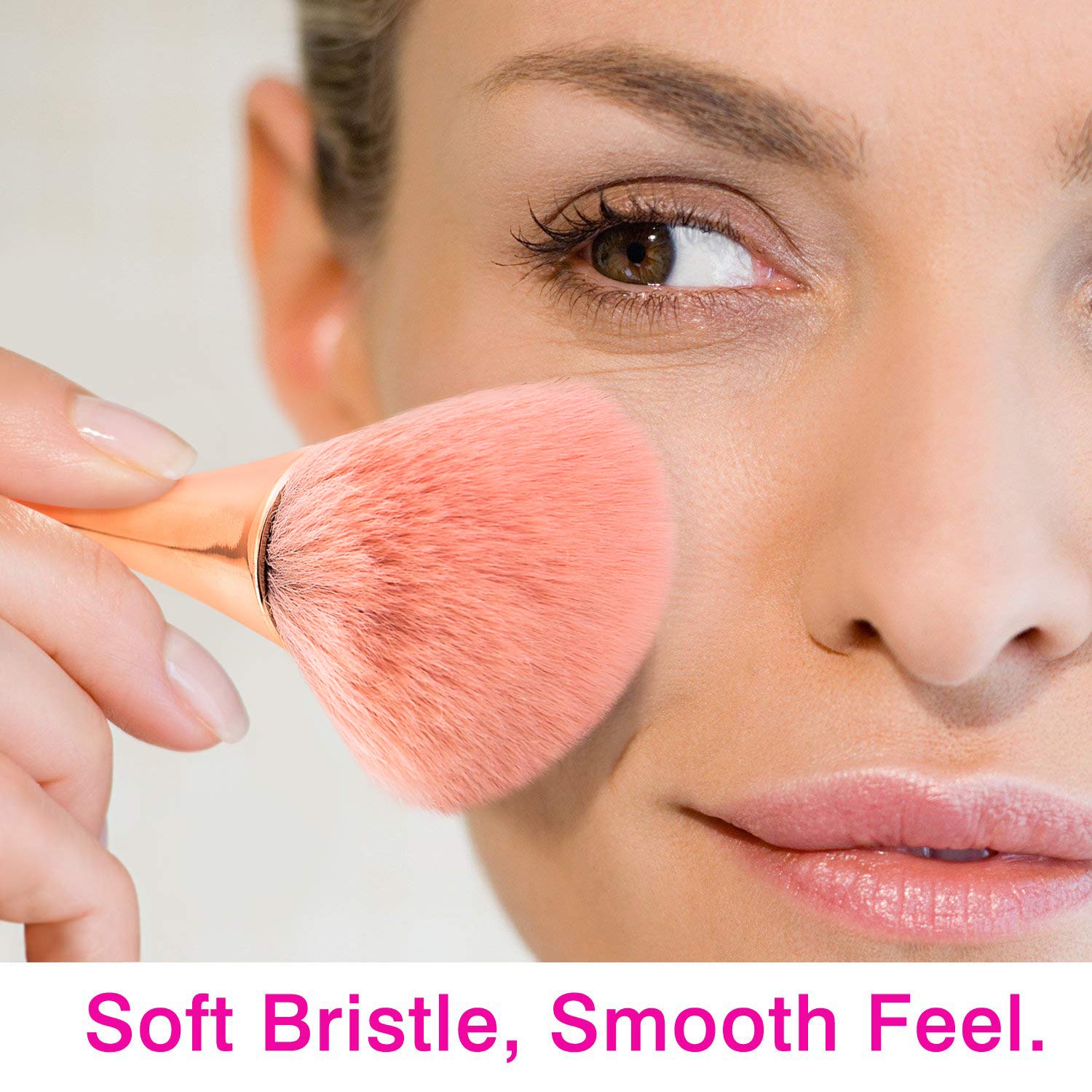 Super Large Mineral Powder Brush, Bronzer Kabuki Makeup Brush, Soft Fluffy Foundation Brush, Professional Powder Brush and Blush Brush for Daily Makeup (Grade color): Beauty