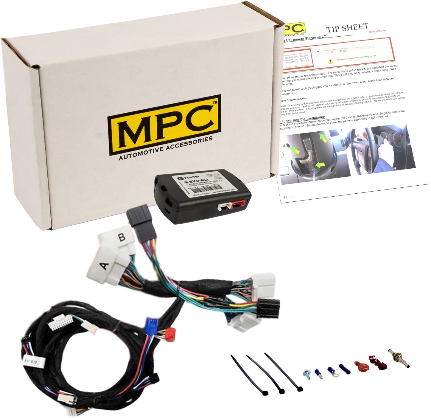 MPC Complete Plug-n-Play Factory Remote Activated Remote Start Kit for 2014-2019 Toyota Highlander Gas Push-to-Start ONLY - Firmware Preloaded