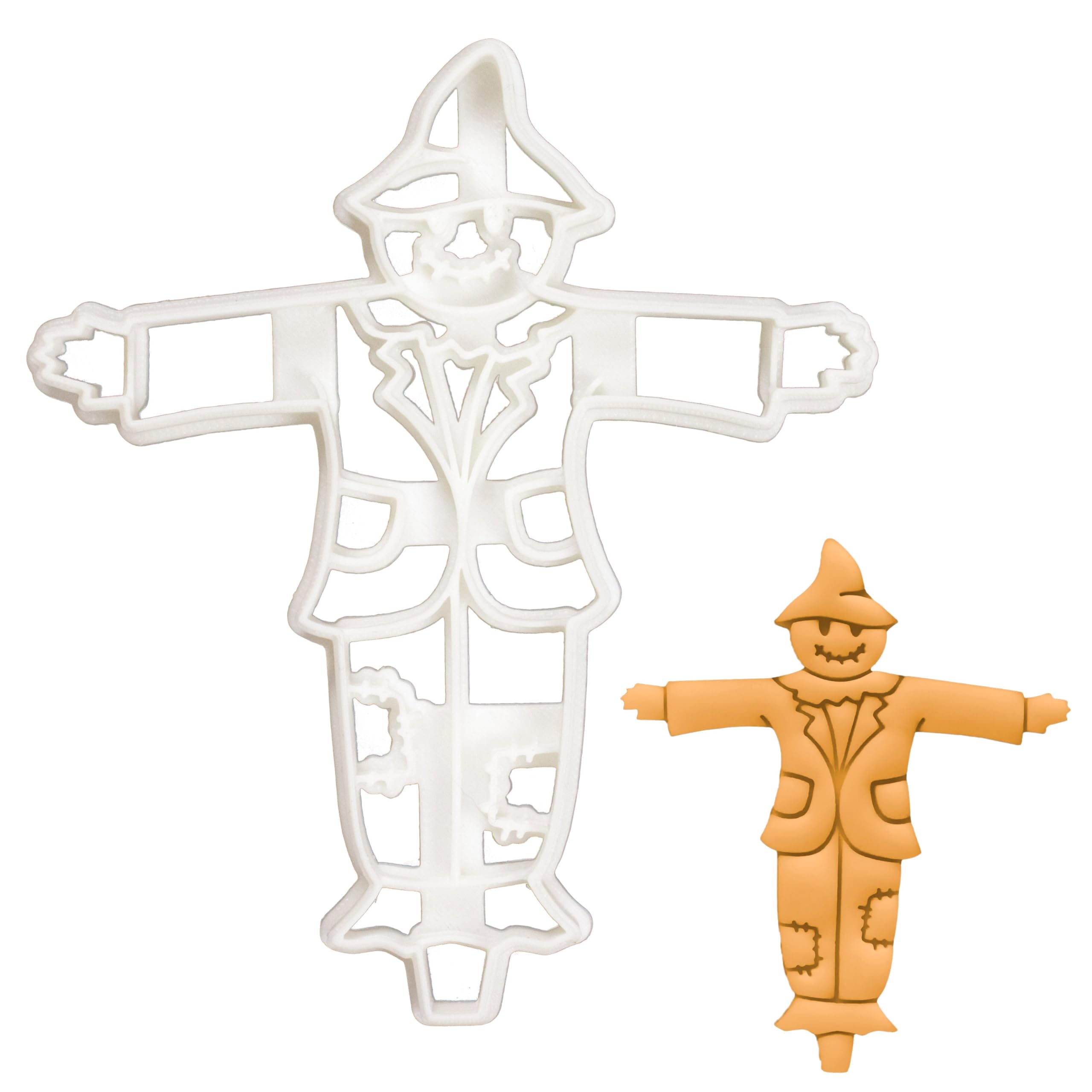 BAKERLOGY Farm Scarecrow Cookie Cutter - Detailed Biscuit Cutter Design for Baking and Crafts, Ideal on Fondant, Dough, Clay