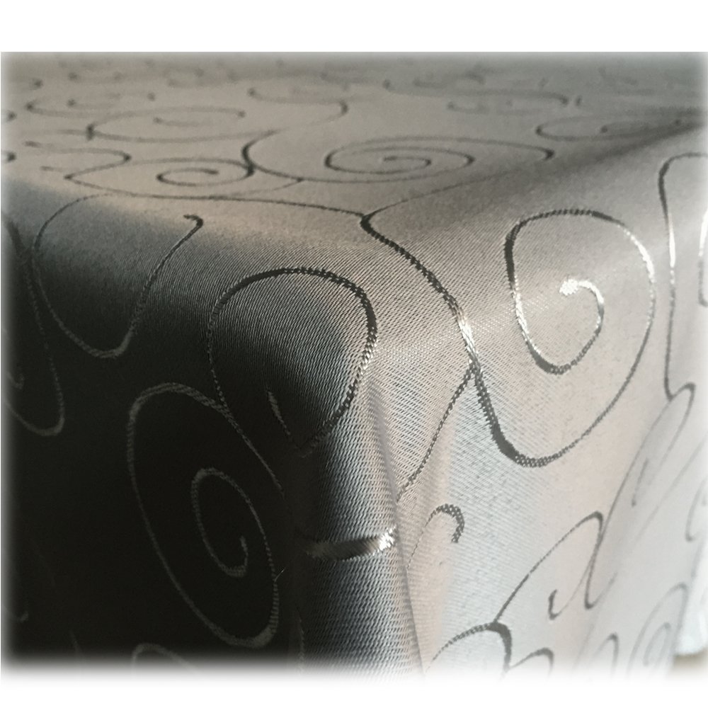 JEMIDI tablecloth ornaments silk gloss noble table cover tablecloth 31 sizes and 7 colours grey 130x220
