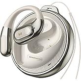 Monster Open Ear Headphones AC330, Wireless Earbuds Bluetooth 5.4 with Clear Talk, Stylish Rotating Case with Lanyard, Type-C Charging, Comfort Fit, 24H Playback, IPX5 Water Resistant, White