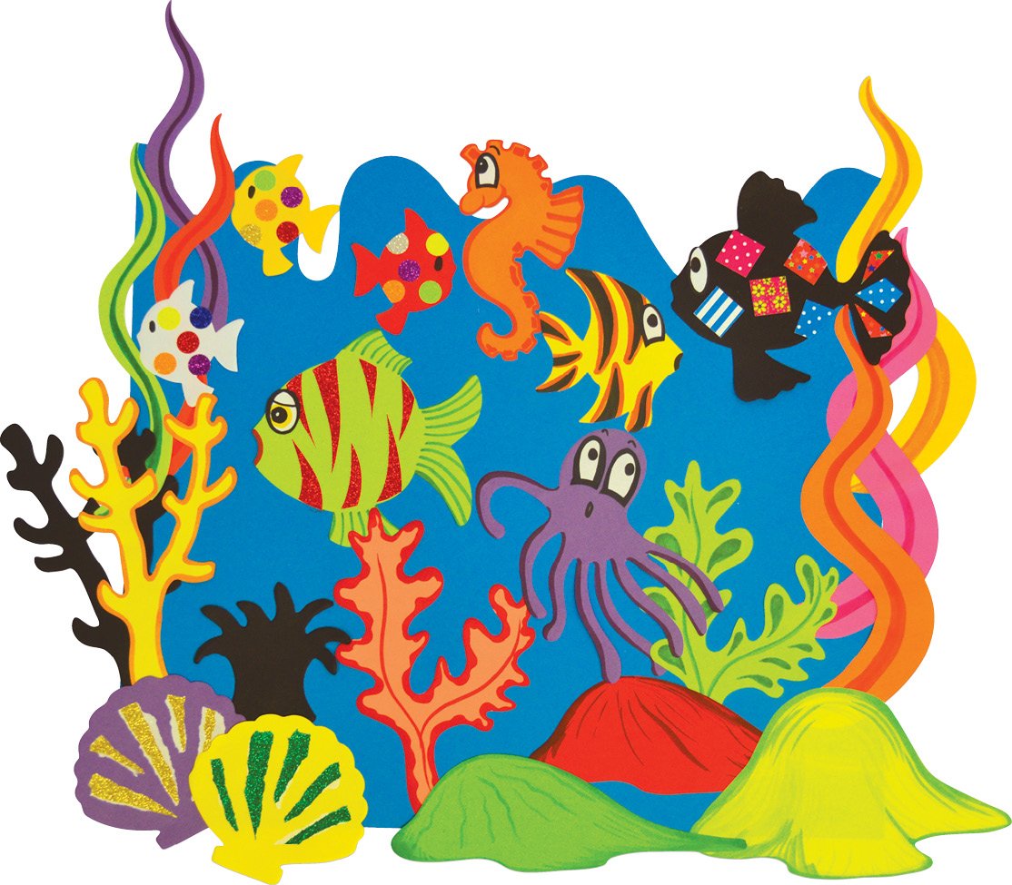 Springboard 10385 Pre-Cut Sealife Display Paper Shapes (Pack of 400)