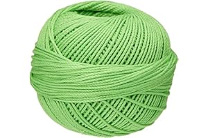 Handy Hands Lizbeth Egyptian Cotton Crochet Thread, Tatting Thread, and Knitting Thread Size 3 (50 Grams 120 Yards) – HH03679, Lime Green