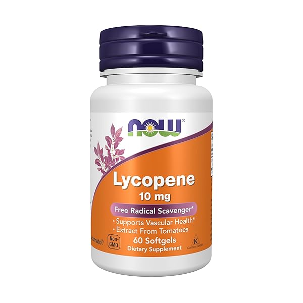 NOW SUPPLEMENTS, LYCOPENE 10 MG WITH NATURAL EXTRACT FROM TOMATOES, FREE RADICAL SCAVENGER*, 60 SOFTGELS