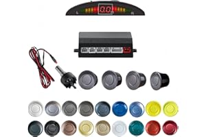 SANDETOUN Parking Sensor Kit Backup Sensor Kit Reverse Sensor for Car 18 Color Options for Probes Adjustable Alarm Volume Pro
