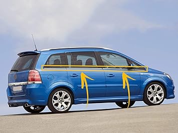 For Opel Vauxhall Zafira B Mk2 05 12 Mini Panel Van Stainless Steel Chrome Windows Frame Trim Cover 8 Pcs Amazon Co Uk Car Motorbike