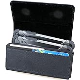 aubaddy Nylon Dual Phone Holster Pouch Case for 2 Phones, Double Phone Belt Case for iPhone (17 16 15 14 13 12 11) Pro, iPhone (17 16 15 14 13 12 11), Samusng Galaxy (S25 S24 S23 S22 S21 S20) (Small)