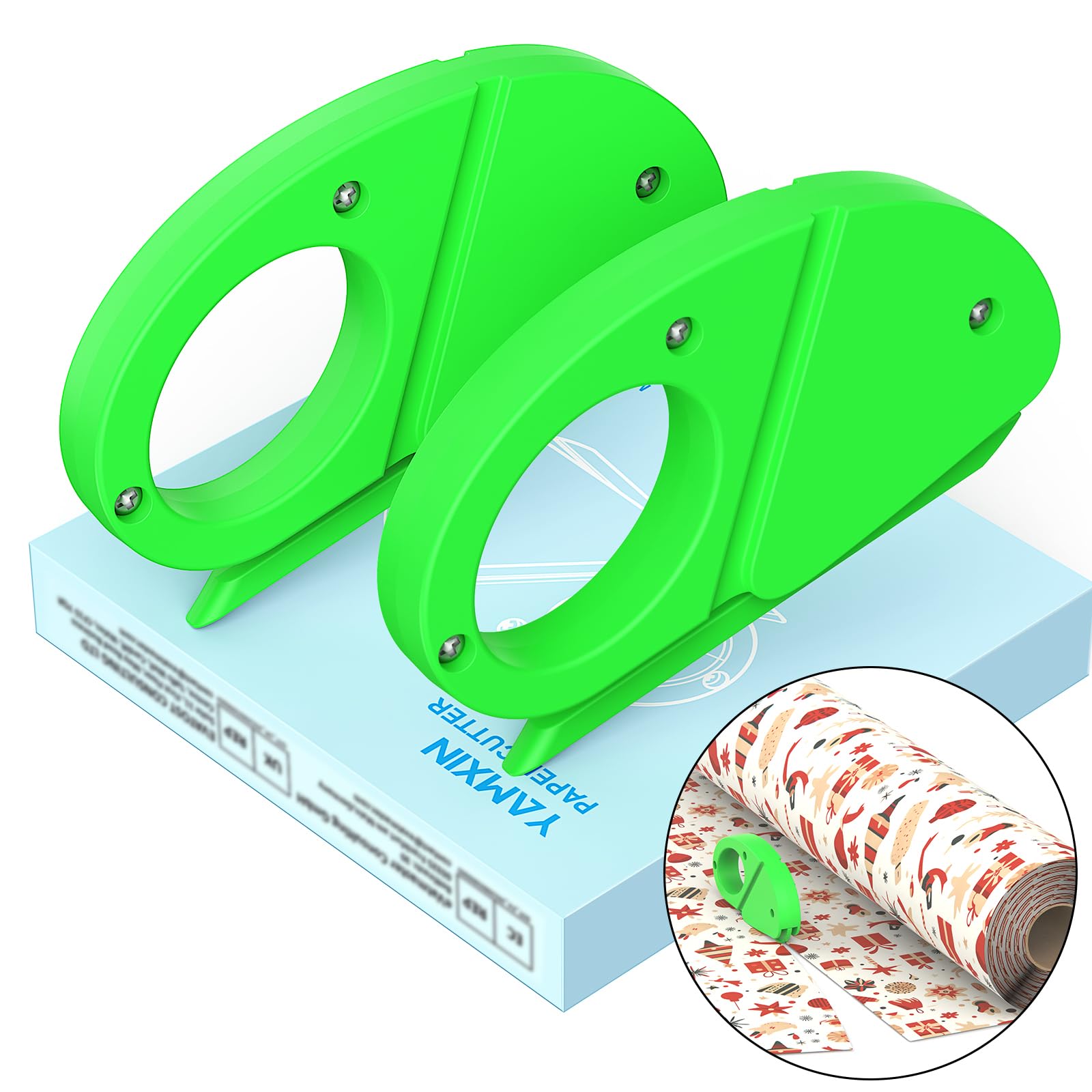 YAMXIN 2 Pack Wrapping Paper Cutter, Efficient Cutting Tool for Gift Wrapping Paper and Film
