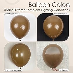 Brown Balloons 12 inch, Brown Latex Balloons 50pcs