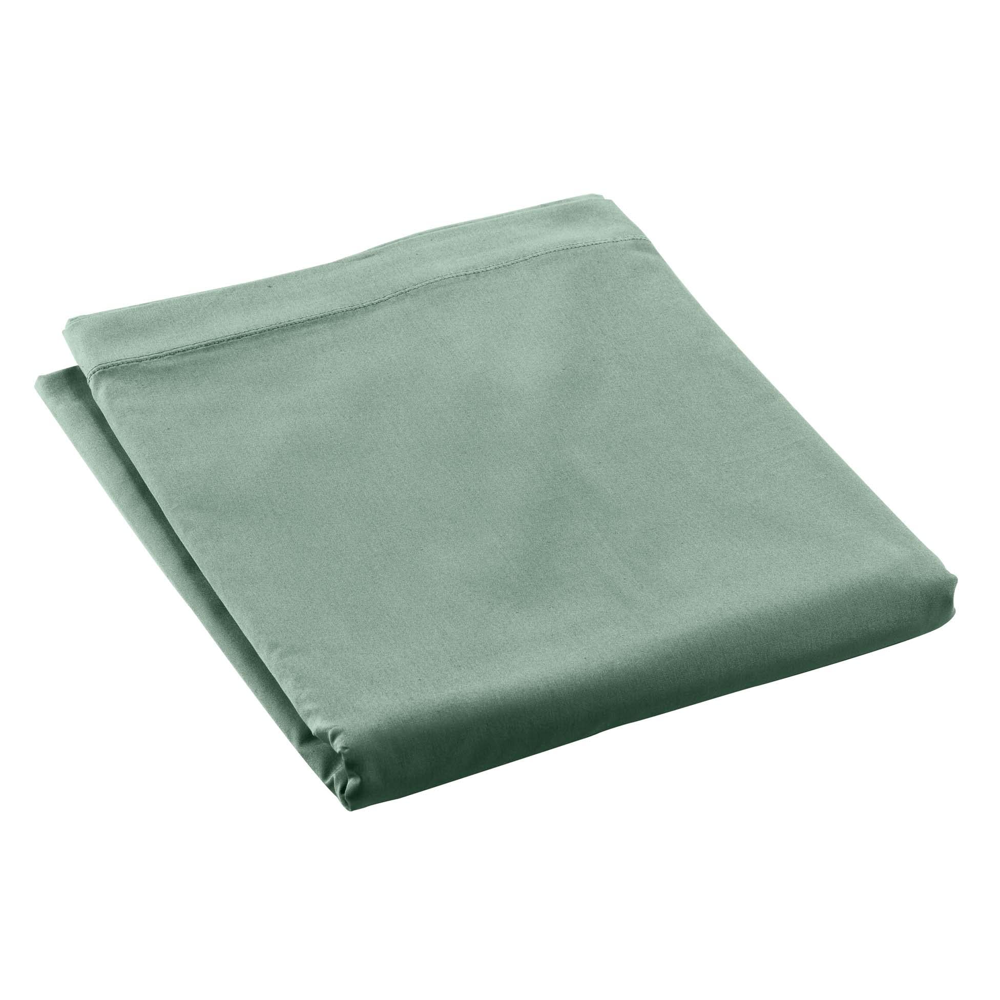 douceur d'intérieur, Percale Cotton Flat Sheet (240 x 300 cm) - Lime Green