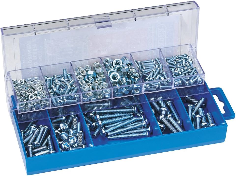Draper 61272 HW6 Panhead Screw and Nut Assortment, 366 Pieces
