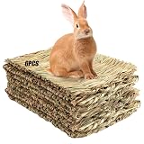 Tfwadmx 6-Pack Rabbit Grass Mats - 16.5x11 Inch Natural Woven Seagrass Bed For Small Animals - View #8