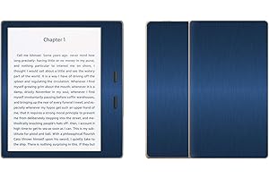 Decalrus - Protective Decal for Amazon Kindle Oasis (7" Screen) E-Reader Blue Texture Brushed Aluminum Skin Skins Decal for case Cover wrap BAamazonOasis_7Blue