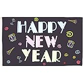 AZ FLAG - Happy New Year (Neon) Flag - 3x5 Ft - 100D Polyester New Year Party Banner with Two Metal Grommets - Fade Resistant - Vivid Colors - 3' x 5' Feet - 150x90 Cm