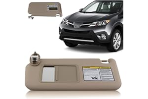 PEVAST Left Driver Side Sun Visor Compatible with RAV4 2006 2007 2008 2009 2010 2011 2012 2013,Sunvisor Replaces 74320-42501-A1(Beige)