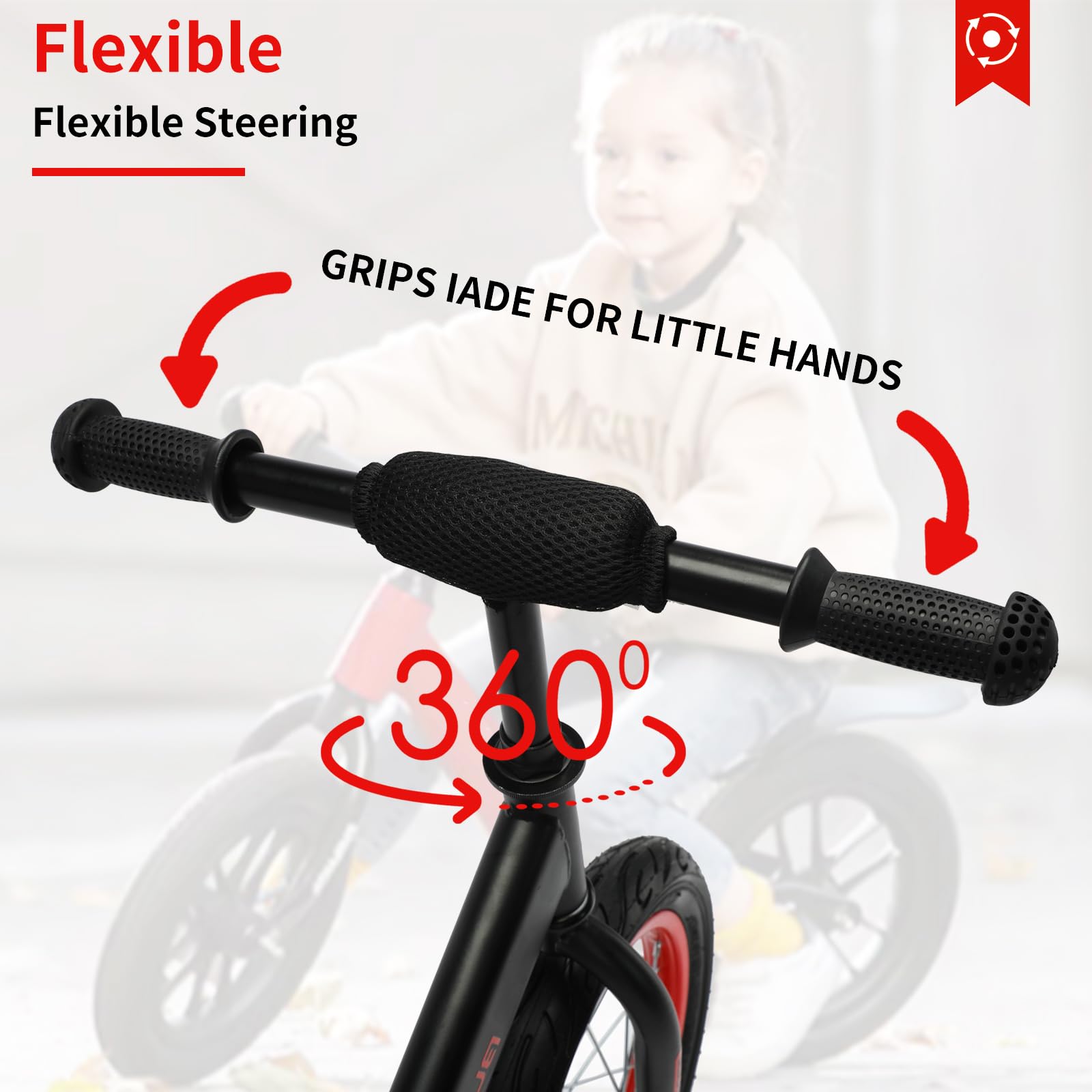 Bueuwe 16 inch Balance Bike for 4 5 6 7 8 Year Old Boys Girls, No Pedal Kids Bikes, Toddler Training Bicycle with Adjustable Seat, Best Gift