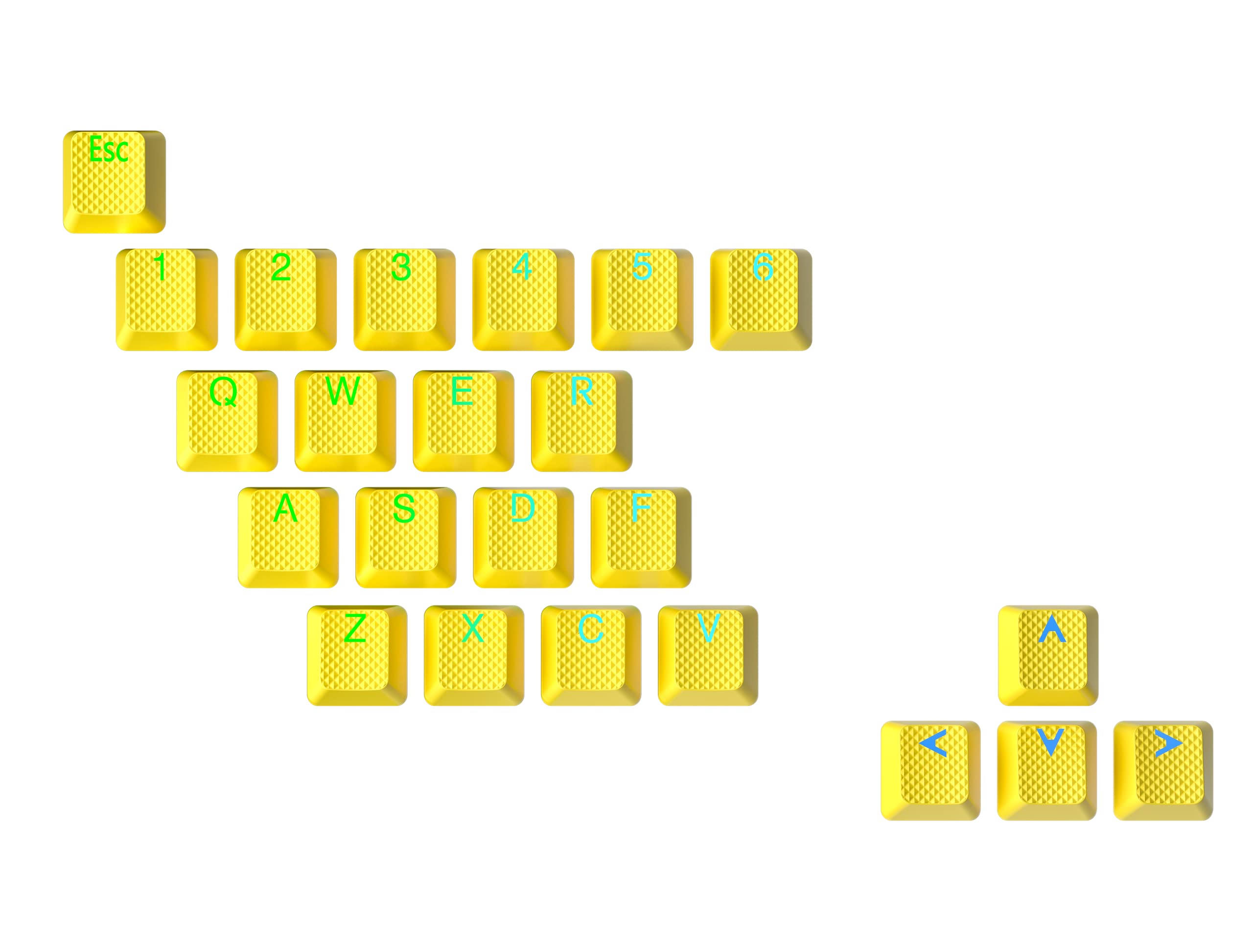 Ranked Rubber Keycap Set | Double Shot Translucent