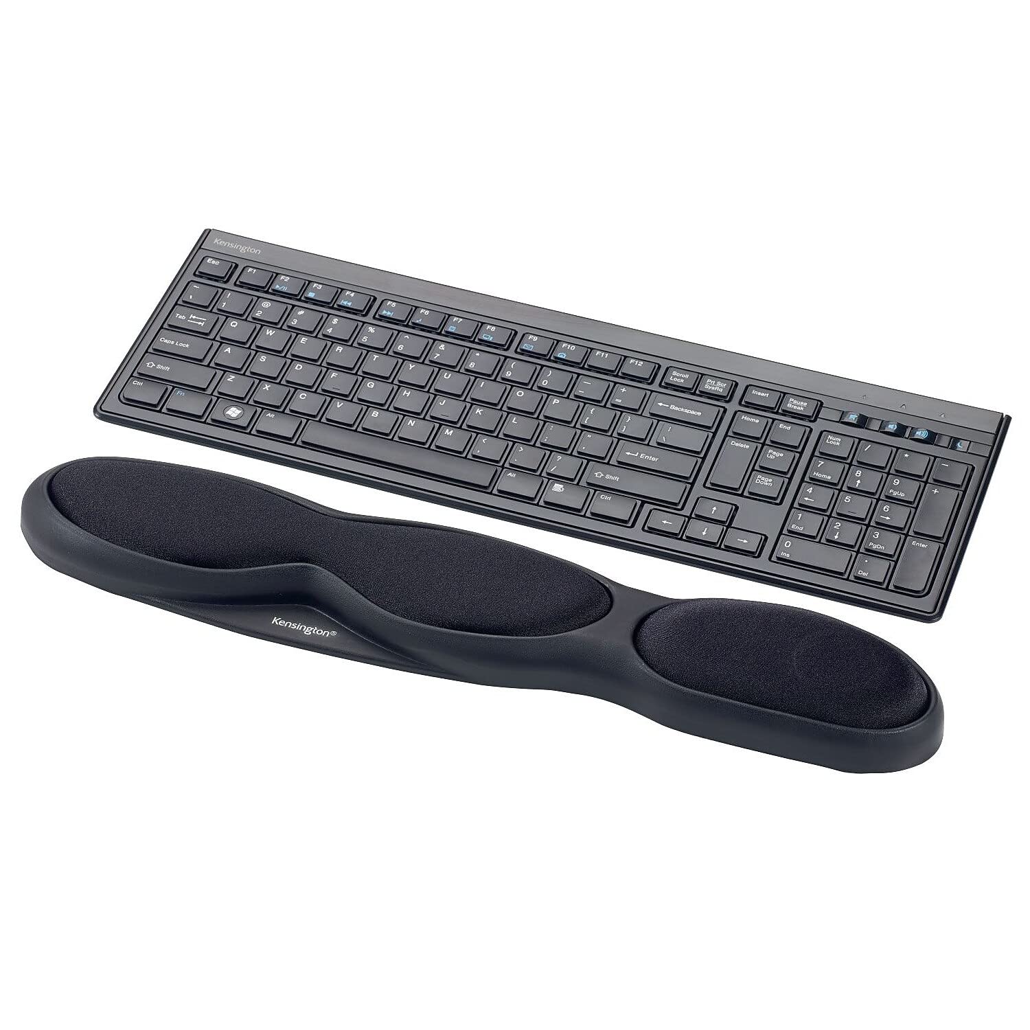 Kensington Keyboard Wrist Rest - Ergonomic gel wrist rest, compatible with full length/gaming keyboards for comfort when at computer, laptop, office, PC, home - Black (62385)