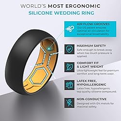 ThunderFit Men's Air Groove 7.8mm Wide 1.8mm Thick