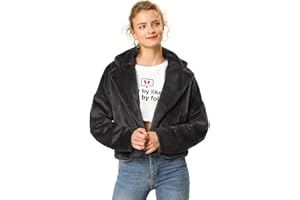 Allegra K Women's Winter Wedding Faux Fur Bolero Jacket Loose Formal Faux Fur Coat