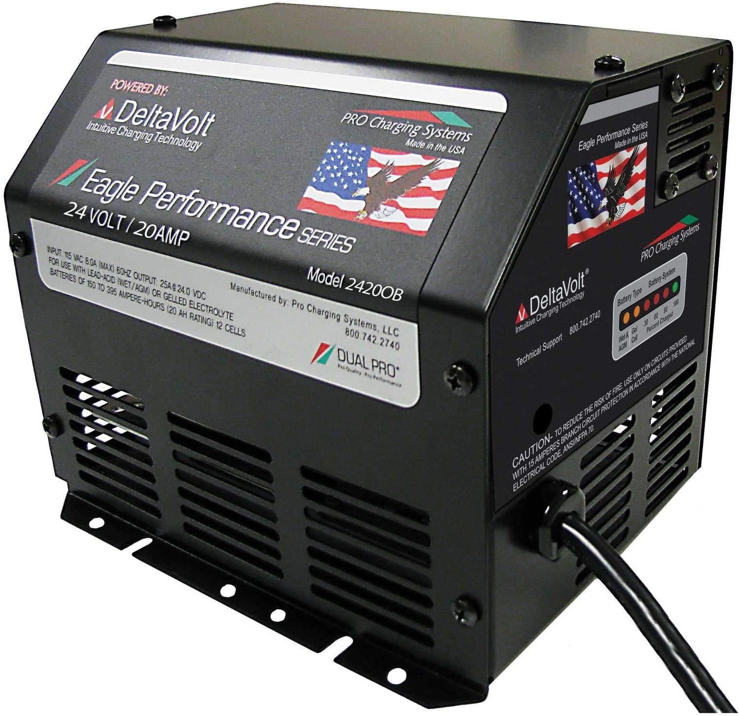 Dual Pro Eagle Performance Series I2420BRMLIFTIEC 24 Volt/20 Amp Output On Board RM Lift IEC