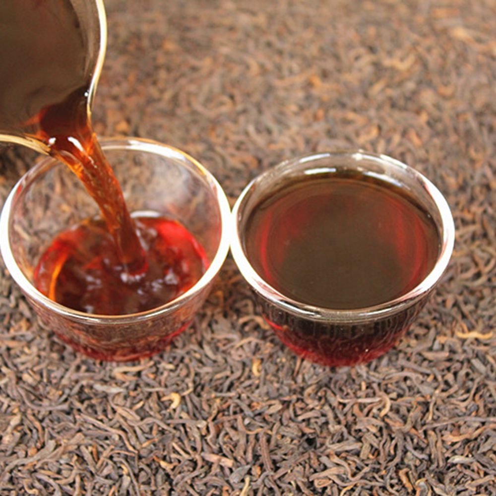 Yan Hou Tang - Chinese Yunan Puerh Organic Black Tea 10 Years Old Aged Puer Tea Bulk Leaf for Energizing Weight Loss and Stress Reduce 250g