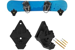 KONGISS Snow Ski Wall Mounts with Hooks,Snowboard Mount Storage Snowboard Display Wall Mount,Universal Fit Any Snow Skis, Snow Skis Rack