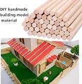 ZHIYE 100 Pack Dowel Rods 15cm x 4mm Unfinished Natural Wood Craft Sticks DIY view 7