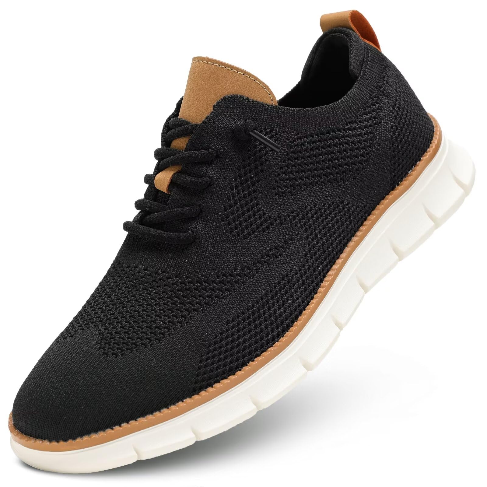 men's dress sneakers for work Shoes Comfort Soft Men Oxford Superior Flexural Leather Fashion Dress Business Casual Derby Shoe Brown, 7.5 US gentlemanly look Dress Sneakers | Dressy Office