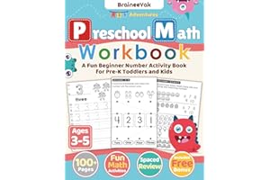 123 Adventures Preschool Math Workbook - A Fun Beginner Number Activity Book for Pre-K Toddlers and Kids Ages 3-5: Learn to Count w Number Tracing, ... Activities (Little Learners - MATH)