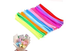 MYSXN 100PCS Pipe Cleaners,Valentines Day Gifts for Kids Classroom,10 Colors Chenille Stems,Valentine Exchange Gifts,Suitable for Classroom DIY,Arts,Craft Projects