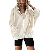 Womens Fashion Zip Up Hoodies Oversized Waffle Knit Jacket Shirts Long Sleeve Solid Shacket Blouse with Pockets