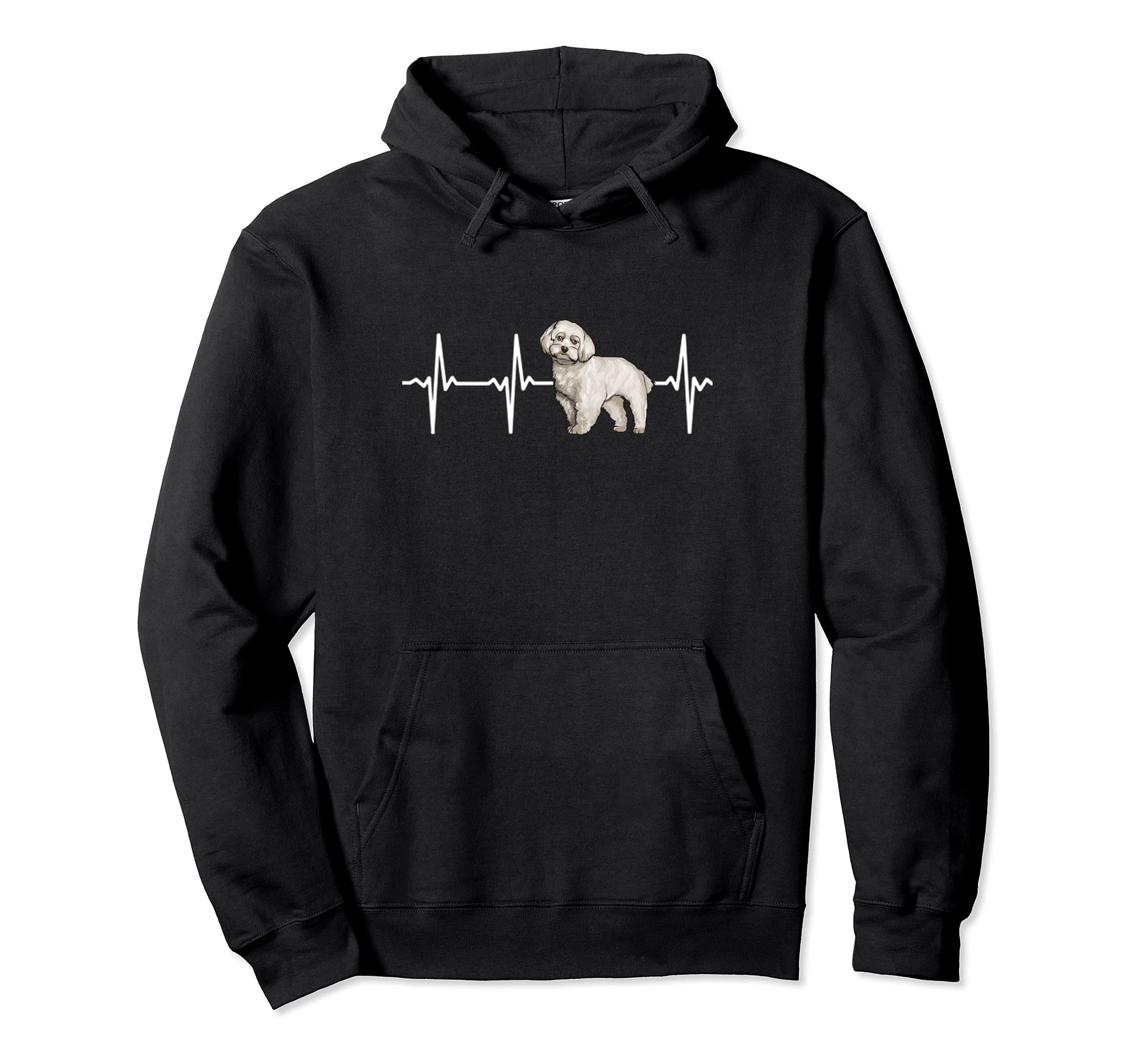 Maltese Heartbeat Love My Dog Pullover Hoodie